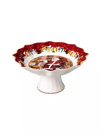 VILLEROY & BOCH | Toy's Fantasy Schale auf Fuß, Santa liest Wunschzettel 24x24x12cm | 